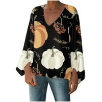 Julycc Womens cvjetni print kratkih rukava za vrat za posadu posteljina bluza