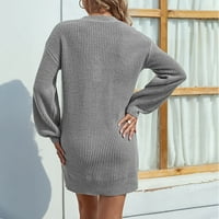 Vivianyo HD džemperi za žene Clearence Plus Veličina modnih žena dugih rukava policamarska turtlenack-vrat