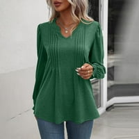 Sretne uske košulje za žene okrugli vrat pulover slatkih zeko vrhovi ispisa Classic Fit bluze kratki