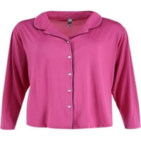 Bluze za ženske rukavske posade vrat Modna majica krajolik grafički pulover Torbe Regular Fit Tees Vrhovi