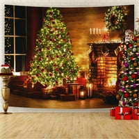 Crvene bobice umjetni borov svjetlosni dekor Mantle Garland Xmas Holiday zatvoreni odmor Božićni ukras