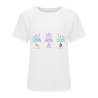 Ženski vrhovi Plus size Košulje za čišćenje Žene Ležerne prilike za ispis majica O-izrez kratki rukav