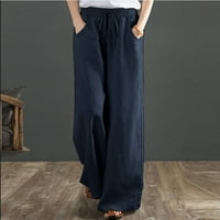 Žene pjenušave sekvere ravno noga hlače široke pantalone za širokne ležerne hlače