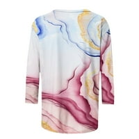 Njoeus Odjeća Žene Ljetne vrhove Kratki rukav Modna žena Ljeto V-izrez Hladna bluza za blubu za bluzu