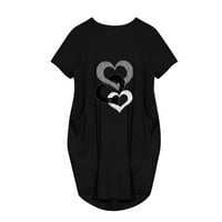 Zodggu Ljeto Žene Tuničke osnovne teženje vrhovi za trendy prodaja ECG Love Pas Print majice Crewneck