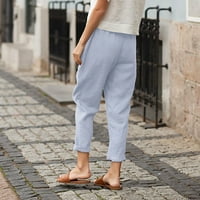 Simu ženske casual labave hlače udobne ženske koluboy obloge drape sa čvrstim bojama ulice široko noge