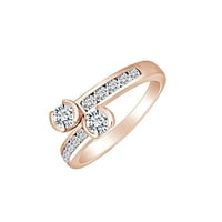 2. CT Sjajni smaragd Clear Simulirani dijamant 18k bijeli zlatni pasijans prsten sz 3.5