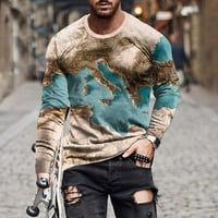 HANAS MAN Ljetni kratki rukav za kratki rukav, modni labavi modni print pulover Osnovne ležerne majice