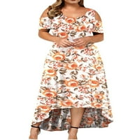 Moomaya tiskane pamučne casual špagete haljina za kaiševe flared maxi ljetne haljine za žene
