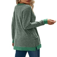 LUMENTO za žene pletene džempere posade džemper vrpce džemper dame pletiva pulover ugodno pulo boja