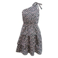 Ljetna haljina Ženska moda Ležerne prilike sa okruglim vratom Ljeto Štampanje kratkih rukava Seaxy haljina