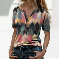 Popust ženske modne modne košulje casual dugih rukava Trendi geometrijski tunički vrhovi plus veličina