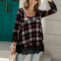 Yyeselk Jednostavni stil ženske majice casual gump up up V-izrez Kvatori kratkih rukava Ugodne bluze