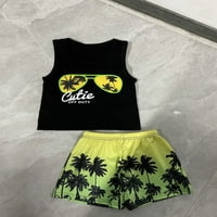 Toddler Baby Boy Hotsas setovi havajske odjeće s kratkim rukavima s kratkim rukavima dolje majica +