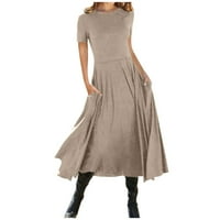 Žensko proljeće i jesen dugi rukav plus veličina Klasična Clar COLL BLOCK BLOCK DESIGN Dress Plus Veličina