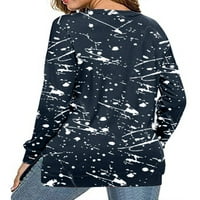 Ženski vrhovi grafički grafički otisci V-izrez za bluza Radna odjeća Ladies Ljetni kratki rukav modni