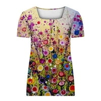 Ženski kardigani modni cvjetni print Šifon kratki rukav labav trošak za plažu pokriti bluzu Top džemperi