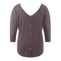 Zodanni dame Mini haljine Božićni pulover Jumper Crew Džemper Džeboća Slouchy Winter Purple M