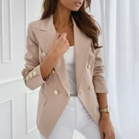 Ženska modna tipka V-izrez dugih rukava od čipke od tiskane labave bluze
