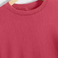 Clearce Women V Crt Solid Slim Pleteni Crop TOP pulover Crisscross majica kratkih rukava majica