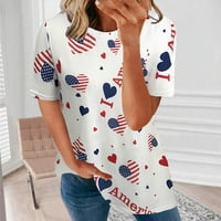 4. jula Grafičke majice bez rukava bez rukava majice crvene plave zvijezde Eagle USA zastava smiješnih