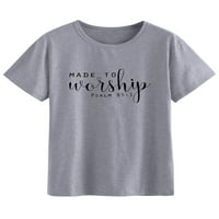 Royallove Ženska majica kratkih rukava V izrez Majica Dressy Casual Tops Raglan kratki rukav čipka kratkih