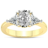 Star K okrugli citrinski zaobići angažman za unapređenje Obećanja SOLITAIRE prsten u KT bijeloj zlatnoj