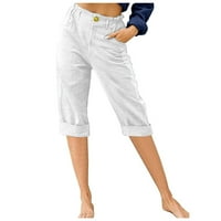 HOWD Ljeto Žene plus veličine Solidne boje Elastični struk Ležerne prilike labave kratke hlače sa džepom