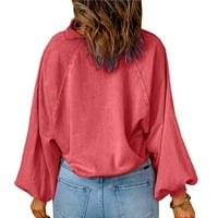 Bluza vrhovi dugim tiskanjem Ženski rukav pulover casual o-vrat košulja ženske bluze dugih rukava s