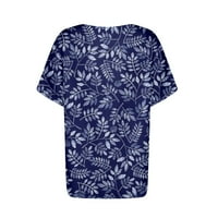 Avamo Women Majica Cvjetni print Tee Crew Crt Majica Dame Bohemian Pulover Loungewear Ljetni vrhovi