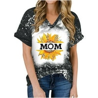 Plus size BOHO CALESTI CHESTS bluza s kratkim rukavima za žene cvjetna tiskana majica Ljetni povremeni
