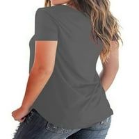 Strungten ženski modni casual kratkih rukava tiskani okrugli vrat labavi pulover Top prevelike majice