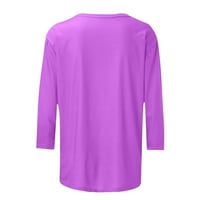 GUZOM majice s dugim rukavima za žene - opušteno FIT Fall and Spring CrewNeck Comfort Colore Coather