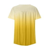 Bluze Žene Solid V izrez Pom kratki rukav Ležerne prilike Eleganske majice Bluze vrhovi jacquard pulover
