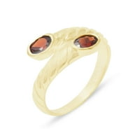 Alamode 1W045- Zlatni mesing prsten sa sintetičkim staklom, bijelom - veličina 5