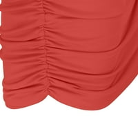 LHKED ženski okrugli vrat vrhovi čvrstog majica Bluza Srednjeg duljina za jesen zima