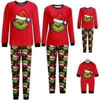 Uklapanje božićne pidžame roditelj-dijete toplo božićno odijelo domaća padramas pantalone s dugim rukavima