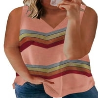 LHKED ženske majice Plus size za žene na čišćenju Ženske plus veličine Jednobojni vrhovi kratkog rukava