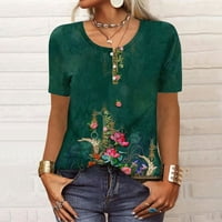 Ženska labava rukava sruška za bluza za ispis T-majica Tunički vrhovi rockabilly dukseri majice modne