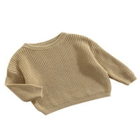 Jesenja zimska solidna boja labava ležerna dukserica za žene okrugli vrat dugih rukava pulover