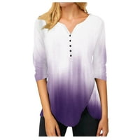 Mrat Weatshirts za žene okrugli vrat Halloween tiskana bluza bez kapuljača vrhova ženske dugih rukava