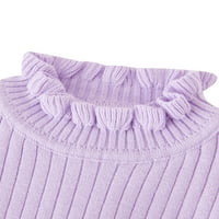 Beiwei Girls Slatka pletena pulover Pleteni pleteni pleteni džemperi mali toddler visoki vrat na otvorenom
