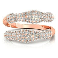 Dijamantni zlatni prsten, 10K čvrsti zlatni zaručni prsten, vjenčani prsten, obećajući prsten