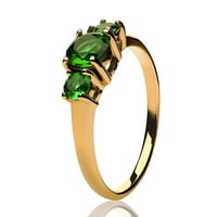 Ružičasti zlatni pasijan za vjenčani prsten, smaragdni vjenčani prsten, titanijum vjenčani prsten, zaručnički