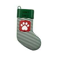 Personalizirani ukrasi za kućne ljubimce - Custom Dog Ornament - Doggy Paw Božićni čarapa ukras štene