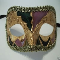 Titan Zlatni zeleni ljubičasti mali venecijanski MARDI Gras masquerade mask mask muške dječak