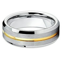 Volfram vjenčanik volfram karbidne prsten žuto zlato volfram sivi prsten muškarci i žene udobnost fit