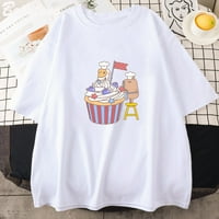Jhpkjguinea svinja i kapicara prave cupcake classic majica pamučna kratka rukava majica ljetna uniziranu