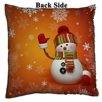 Jastučnica snijega, Božićni snjegović izgovarao Hello Reverzibilni siretni jastuk od jastuka na kućice