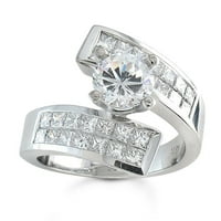 Dame platinum princeze rezani nevidljivi dijamantni zaručni prsten sa 1. CTW G-VS dijamantski kvalitet